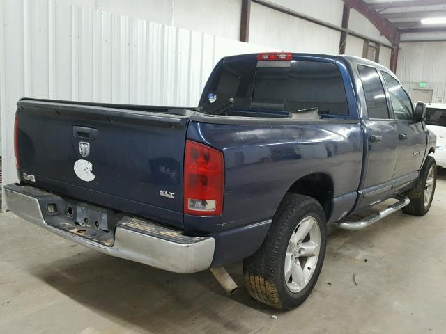 1D7HA18NX6S572816 - 2006 DODGE RAM 1500 S BLUE photo 4