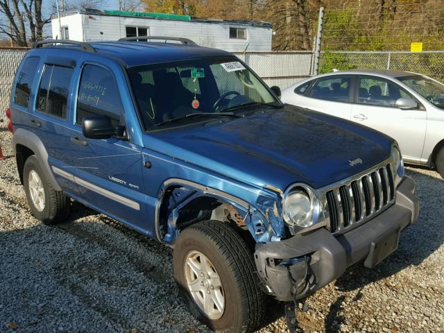 1J4GL48K33W512723 - 2003 JEEP LIBERTY SP BLUE photo 1