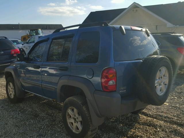 1J4GL48K33W512723 - 2003 JEEP LIBERTY SP BLUE photo 3