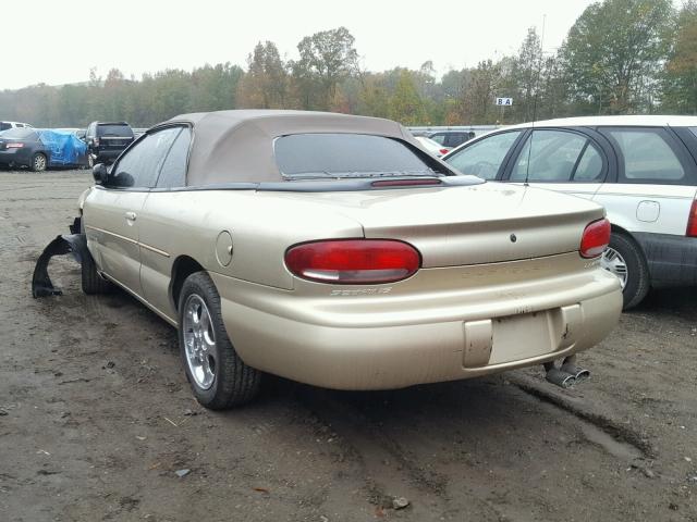 3C3EL55H1XT548633 - 1999 CHRYSLER SEBRING JX GOLD photo 3