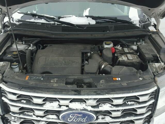 1FM5K8F84GGB27505 - 2016 FORD EXPLORER L WHITE photo 7