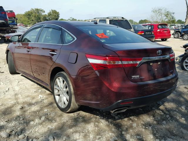 4T1BK1EB0DU033982 - 2013 TOYOTA AVALON BAS BURGUNDY photo 3