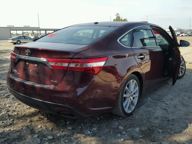 4T1BK1EB0DU033982 - 2013 TOYOTA AVALON BAS BURGUNDY photo 4