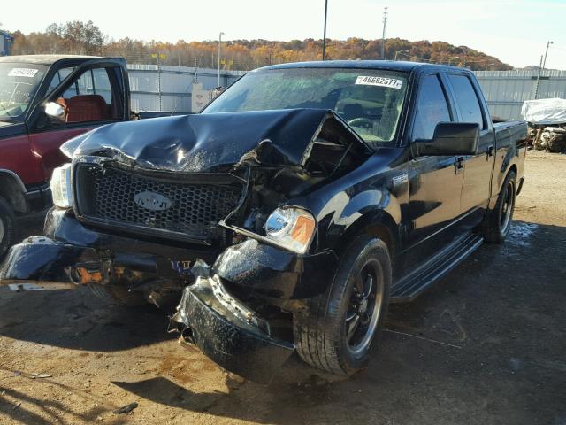 1FTRW12W74KA07647 - 2004 FORD F150 SUPER BLACK photo 2