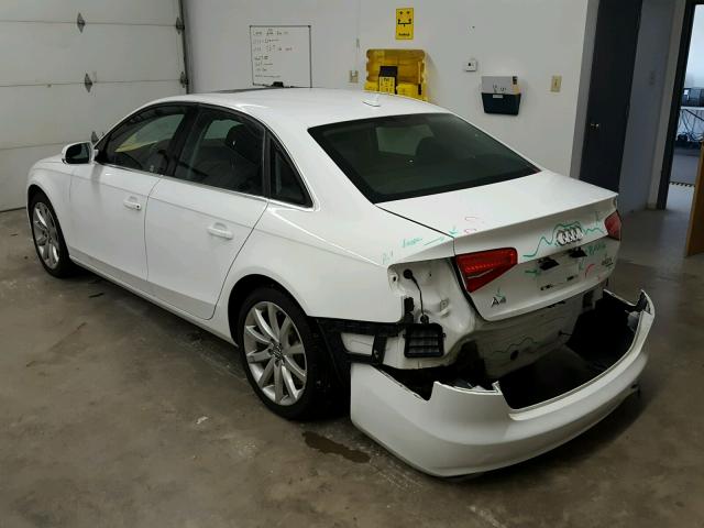 WAUBFAFLXDN023113 - 2013 AUDI A4 PREMIUM WHITE photo 3