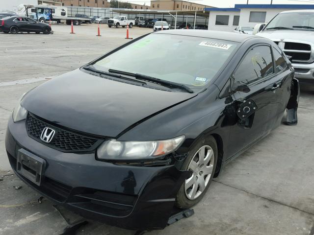 2HGFG126X9H511156 - 2009 HONDA CIVIC LX BLACK photo 2