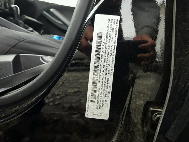 3VW2K7AJ3BM009758 - 2011 VOLKSWAGEN JETTA BASE BLACK photo 10