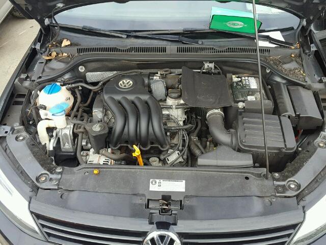 3VW2K7AJ3BM009758 - 2011 VOLKSWAGEN JETTA BASE BLACK photo 7