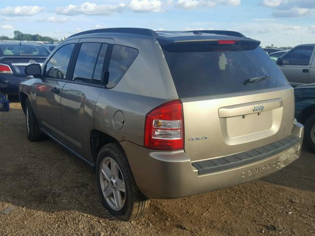 1J8FF47W97D161212 - 2007 JEEP COMPASS TAN photo 3