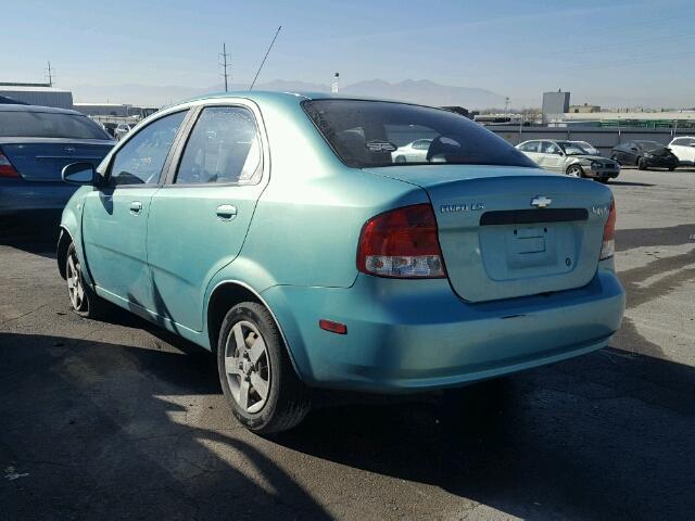 KL1TD52645B366658 - 2005 CHEVROLET AVEO BASE 青色 照片 3