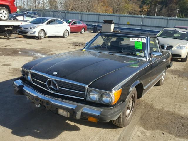 WDBBA45C6FA026992 - 1985 MERCEDES-BENZ 380 SL BLACK photo 2