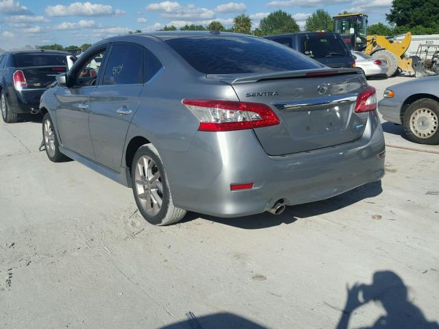 3N1AB7APXDL698535 - 2013 NISSAN SENTRA S SILVER photo 3