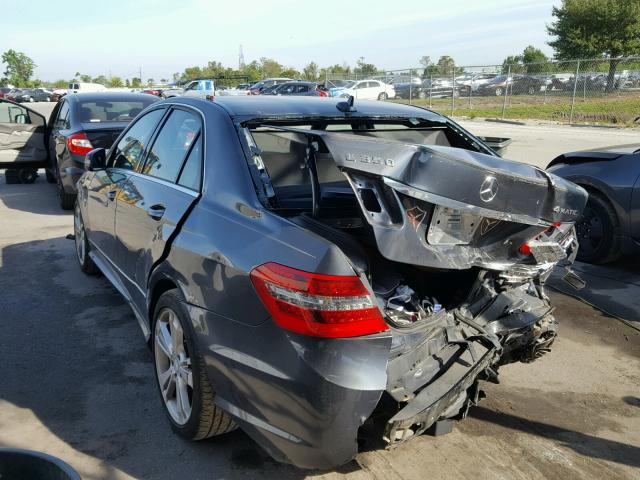 WDDHF8JB1CA519272 - 2012 MERCEDES-BENZ E CHARCOAL photo 3