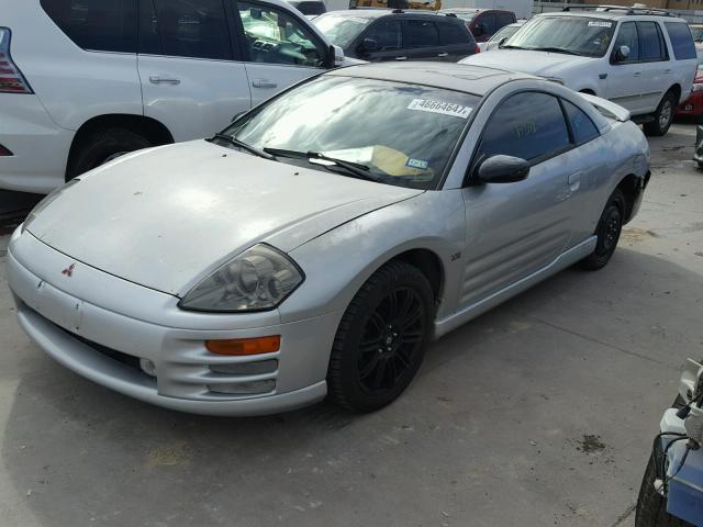 4A3AC54L2YE135313 - 2000 MITSUBISHI ECLIPSE GT SILVER photo 2