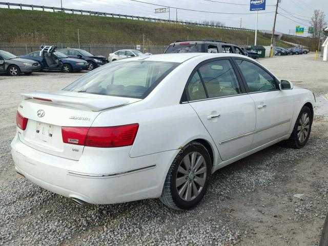 5NPEU46F79H428130 - 2009 HYUNDAI SONATA SE WHITE photo 4