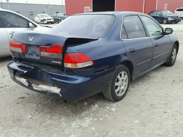 1HGCG56722A810934 - 2002 HONDA ACCORD SE BLUE photo 4