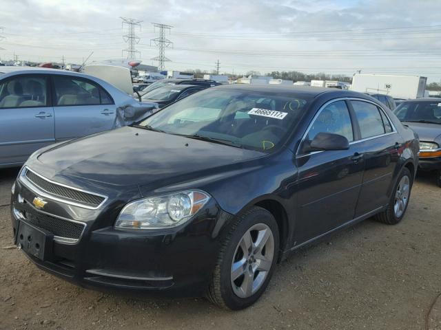 1G1ZH57B89F259715 - 2009 CHEVROLET MALIBU 1LT BLACK photo 2