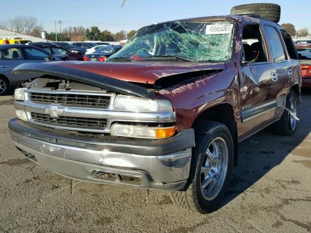 1GNEK13T81J300996 - 2001 CHEVROLET TAHOE K150 RED photo 2