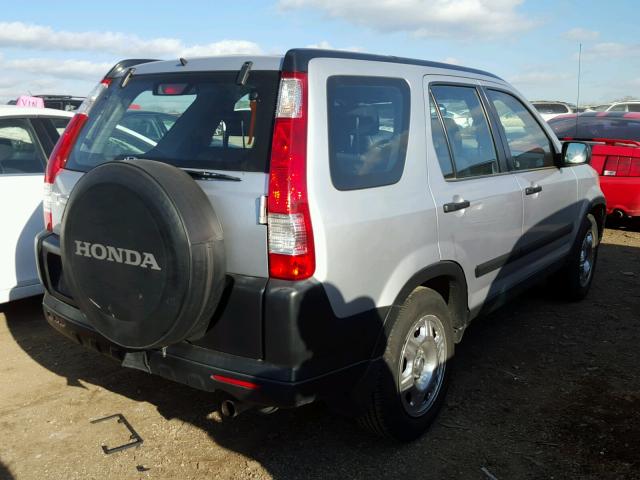 SHSRD68555U302156 - 2005 HONDA CR-V LX SILVER photo 4