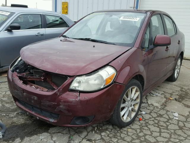 JS2YC414185102737 - 2008 SUZUKI SX4 MAROON photo 2