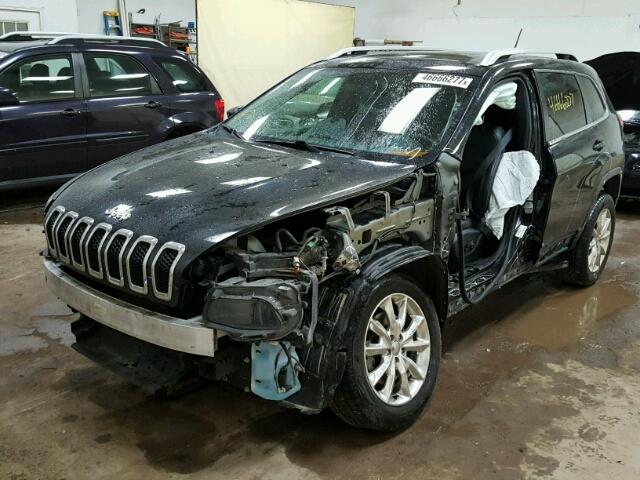 1C4PJMDB2EW214619 - 2014 JEEP CHEROKEE L BLACK photo 2