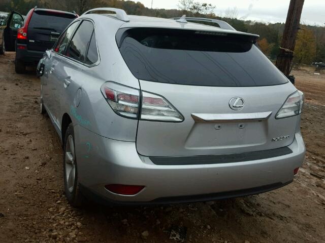 2T2BK1BA9BC105154 - 2011 LEXUS RX 350 SILVER photo 3