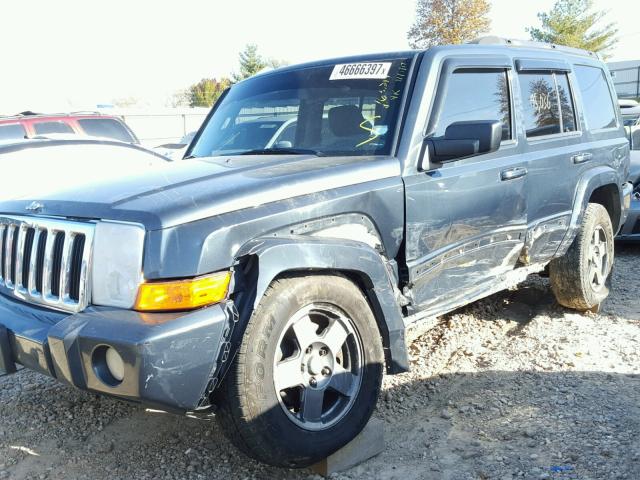 1J8HG48K27C577920 - 2007 JEEP COMMANDER BLUE photo 9