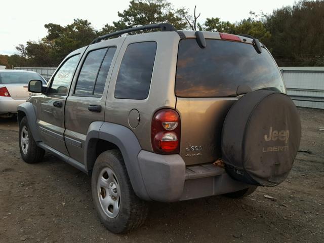 1J4GL48K36W110091 - 2006 JEEP LIBERTY BROWN photo 3