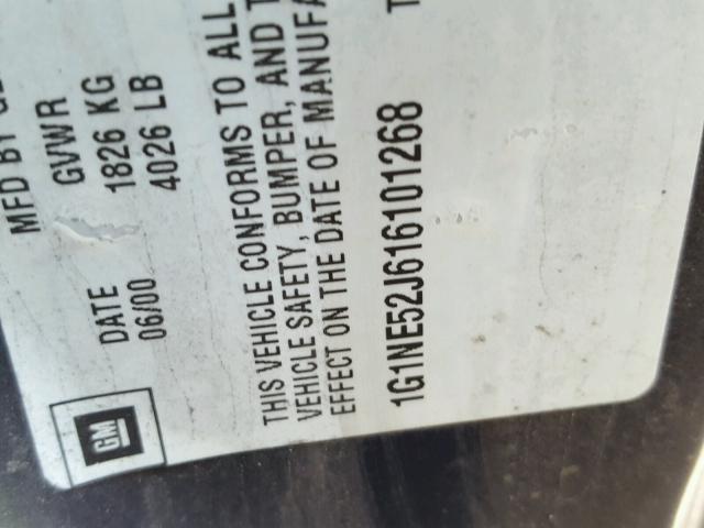 1G1NE52J616101268 - 2001 CHEVROLET MALIBU LS Mavi foto 10