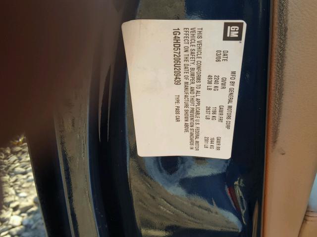 1G4HD57206U209439 - 2006 BUICK LUCERNE CX BLACK photo 10