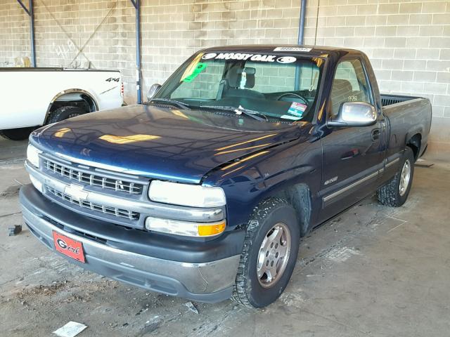 1GCEC14T6YZ364096 - 2000 CHEVROLET SILVERADO BLUE photo 2