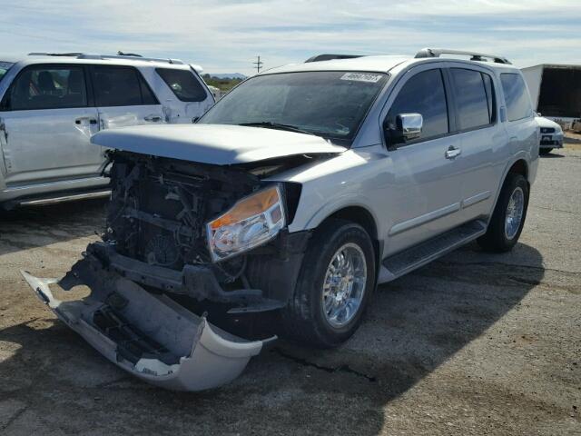 5N1AA0ND5AN618878 - 2010 NISSAN ARMADA SE SILVER photo 2