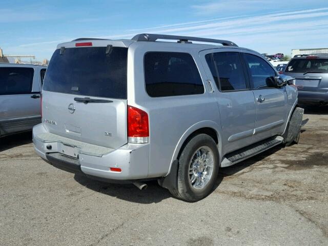 5N1AA0ND5AN618878 - 2010 NISSAN ARMADA SE SILVER photo 4