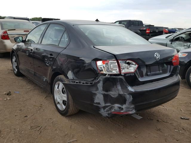 3VW2K7AJ7CM342532 - 2012 VOLKSWAGEN JETTA BASE 黑色 照片 3