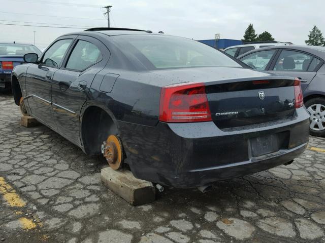 2B3KA53H56H323776 - 2006 DODGE CHARGER BLACK photo 3