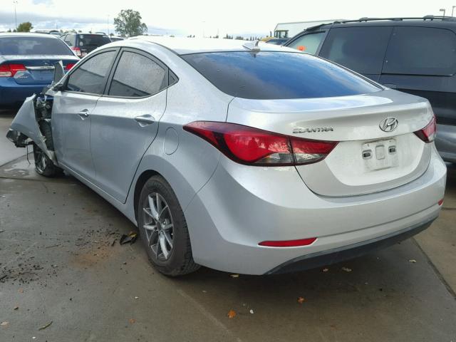 5NPDH4AE3GH685720 - 2016 HYUNDAI ELANTRA SE SILVER photo 3