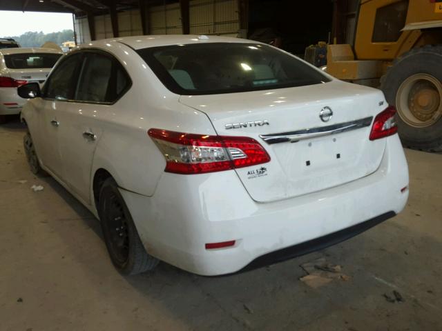 3N1AB7APXFY287903 - 2015 NISSAN SENTRA S WHITE photo 3