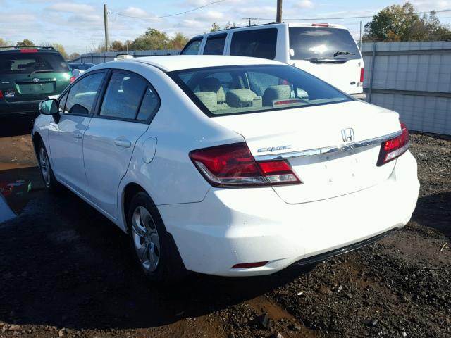 2HGFB2F59DH508215 - 2013 HONDA CIVIC LX WHITE photo 3