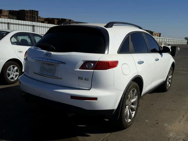 JNRBS08WX3X002779 - 2003 INFINITI FX45 WHITE photo 4