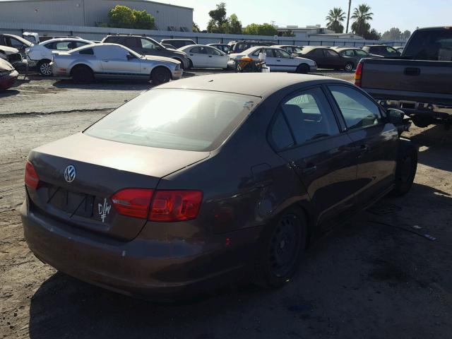 3VW1K7AJ0BM072361 - 2011 VOLKSWAGEN JETTA BASE BROWN photo 4