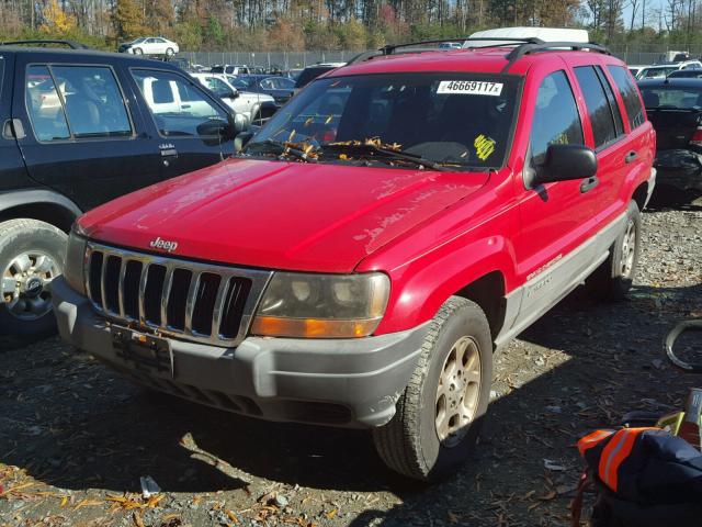 1J4GW58S0XC506995 - 1999 JEEP GRAND CHER RED photo 2