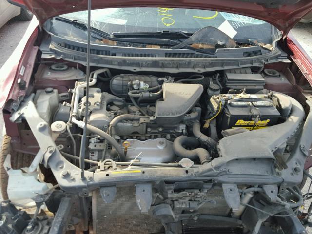 JN8AS58T18W014254 - 2008 NISSAN ROGUE S RED photo 7