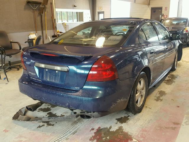 2G2WS522351214528 - 2005 PONTIAC GRAND PRIX BLUE photo 4