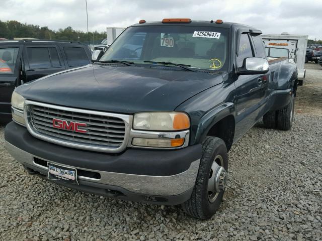 1GTJK39U01E302611 - 2001 GMC NEW SIERRA GREEN photo 2