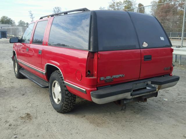 3GKFK16R2XG515981 - 1999 GMC SUBURBAN K RED photo 3