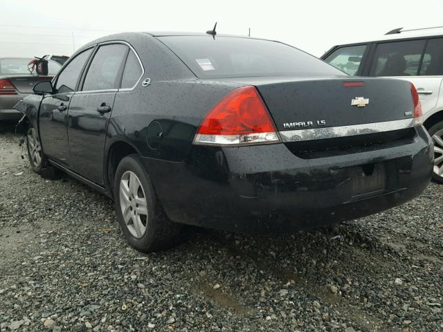 2G1WB58K481307669 - 2008 CHEVROLET IMPALA LS BLACK photo 3