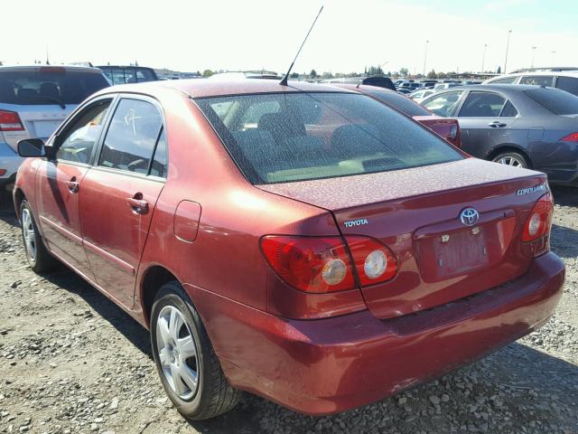 1NXBR32E17Z906844 - 2007 TOYOTA COROLLA CE RED photo 3