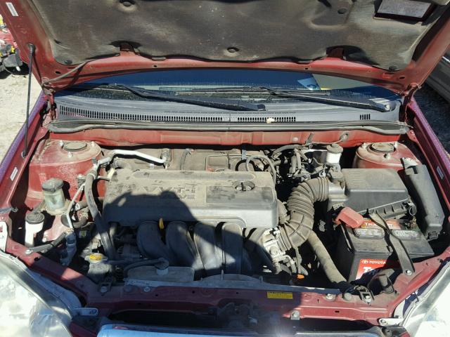 1NXBR32E17Z906844 - 2007 TOYOTA COROLLA CE RED photo 7