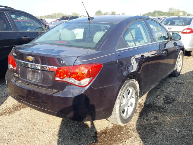 1G1PC5SB5E7240749 - 2014 CHEVROLET CRUZE LT BLUE photo 4