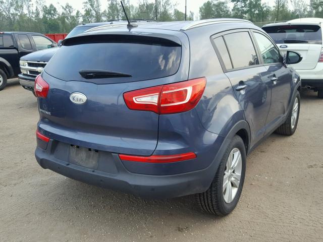 KNDPB3A24C7336546 - 2012 KIA SPORTAGE B BLUE photo 4